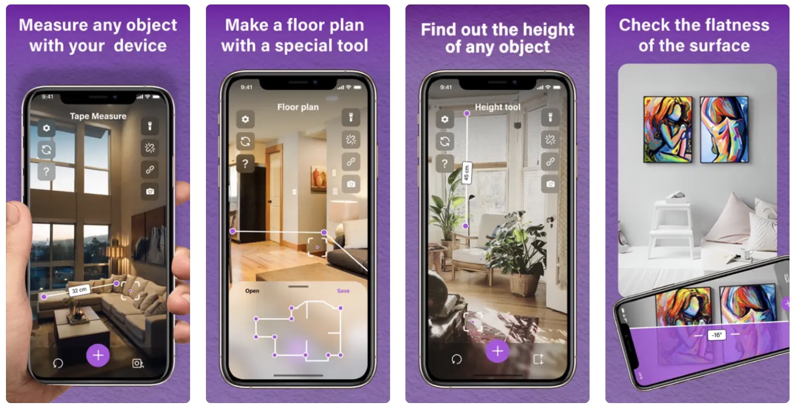 AR digital ruler & floor plan tool