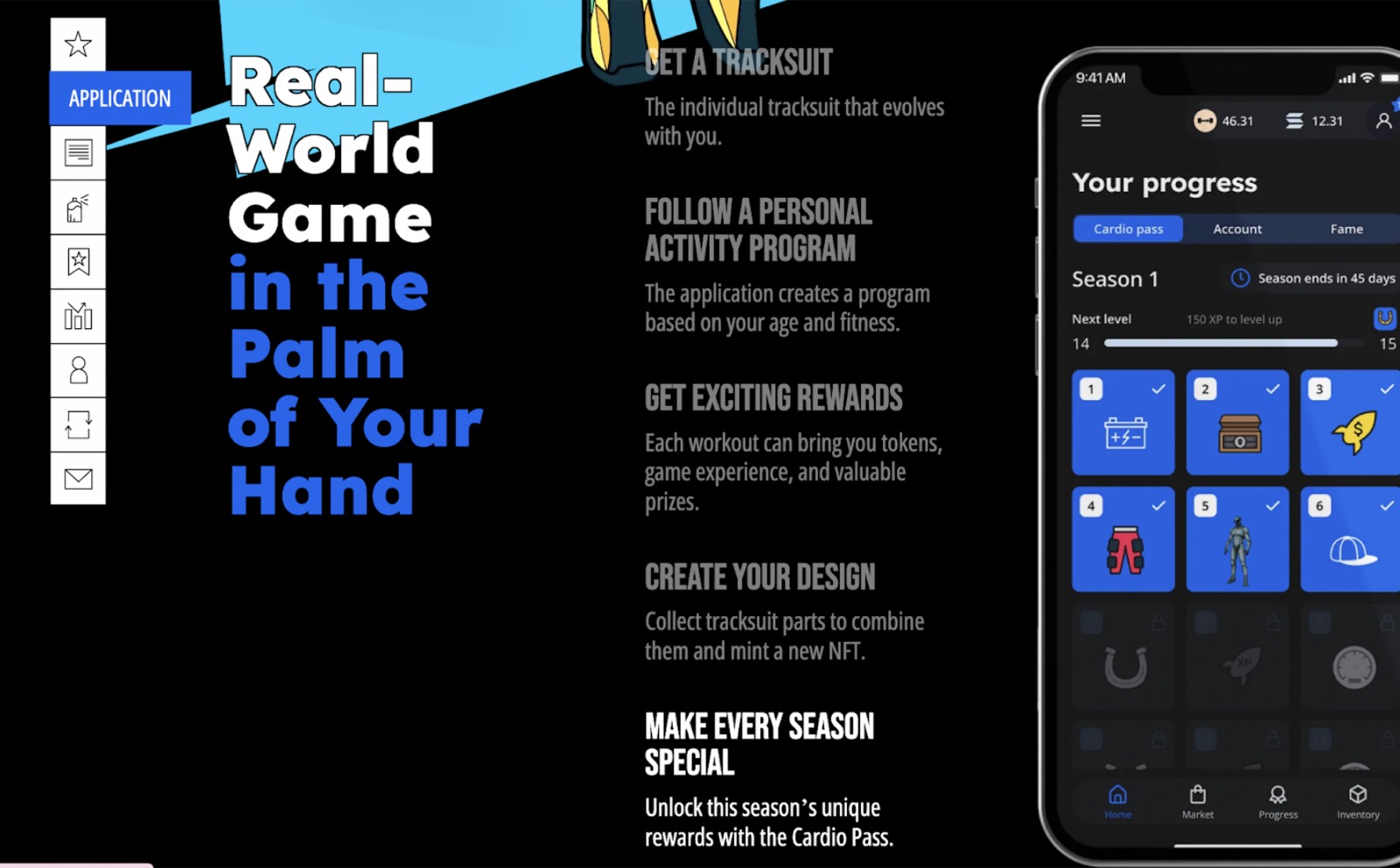 App: seasonal progress & rewards